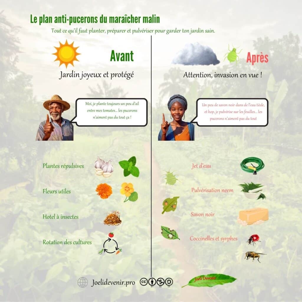 infographie sur la lutte contre les picerons