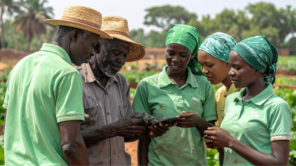groupe d'étudiants autour d'un smartphone